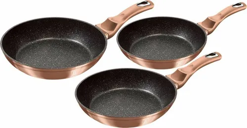 Zestaw patelni BERLINGER HAUS Metallic Line Rose Gold Edition BH/6195 (6 elementów)
