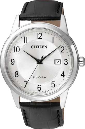 Zegarek CITIZEN Eco-Drive Leather AW1231-07A Stalowo-czarny