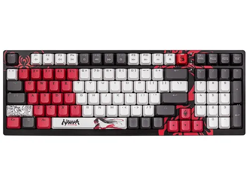 Klawiatura gamingowa A4Tech Bloody S98 Naraka BLMS Red Plus przewodowa mechaniczna podświetlana biało-czarna