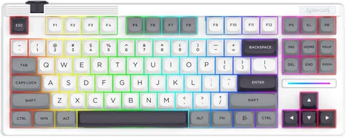 Klawiatura REDRAGON Otiim Pro K729WGB RGB Hot Swap Bullet QL Switch Biało-szary