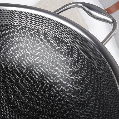 Patelnia wok stalowa nieprzywierająca COOKCELL 28 cm