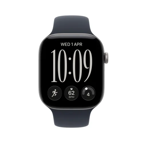 Apple Watch Series 12 GPS 46mm z aluminium Gwiezdna Szarość Pasek Sportowy Granat - S/M