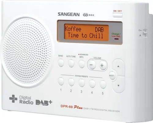 Radioodbiornik Sangean TRAVELLER 690 DPR-69 Radio FM DAB+ Biały