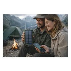 Radioodbiornik Hawk R40 Na korbkę, Solarne, Latarka, Radio FM Bluetooth Zielony