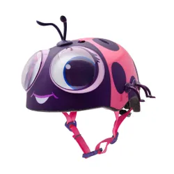 Kask rowerowy RASKULLZ Googly Lady Bug Różowo-fioletowy dla Dzieci (rozmiar XS)