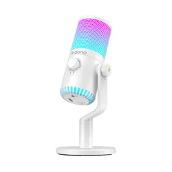 Mikrofon Maono DM30RGB Przewodowy Pojemnościowy Biały