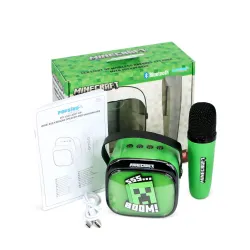 Mikrofon z głośnikiem Bluetooth OTL Technologies Minecraft 5W Zielony