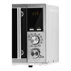 Kuchenka mikrofalowa GÖTZE & JENSEN MO401X 700W średnica 24.5 cm pojemność 20L Auto Defrost QuickStart Czarno-srebrny