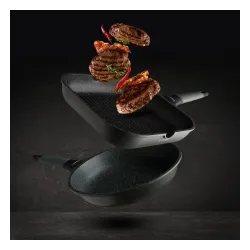 Patelnia nieprzywierająca z pokrywką STARKE PRO VIRIDI DEEP 24 cm