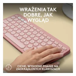 Klawiatura membranowa Logitech Pebble Keys 2 K380s - różowy