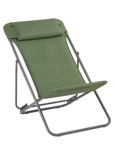 Leżak z zagłówkiem Lafuma Mobilier Maxi Transat Plus BeComfort® - olive green