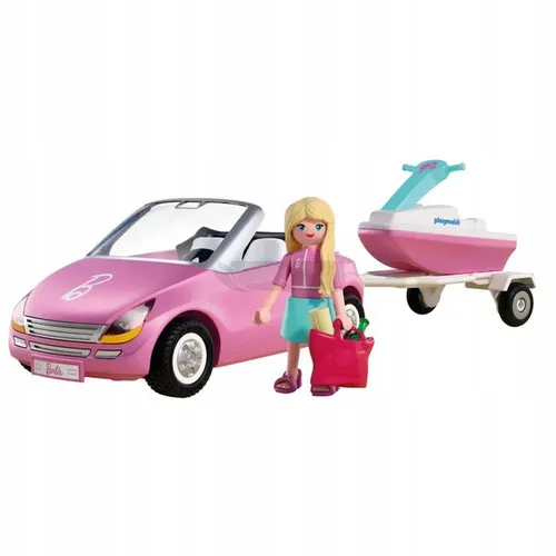 PLAYMOBIL x BARBIE 72123 Kabriolet ze skuterem, zestaw dla dzieci +4 lata