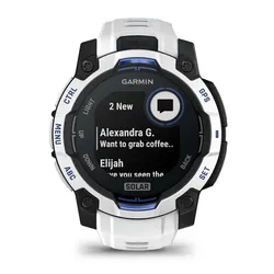 Smartwatch GARMIN Instinct 3 45mm Solar Biały + pasek biało-niebieski