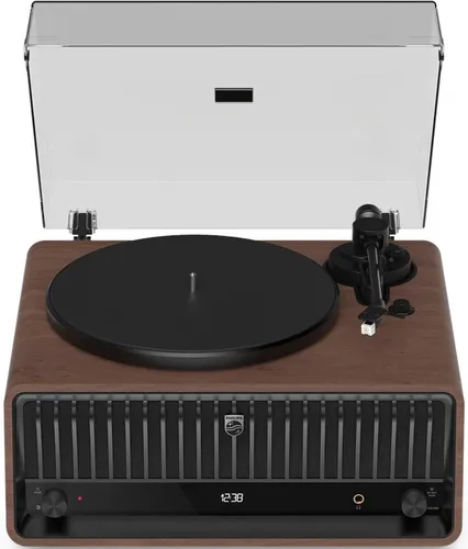 Gramofon PHILIPS TAV9000D/10 Brązowy, Automatyczny, Napęd paskowy, USB, Prędkość odtw. 33 1/3, 45 obr./min