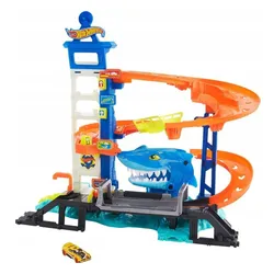 Hot Wheels Miejski port Atak rekina Zestaw z samochodzikiem HDP06