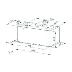 Okap Beko HNU61422B Czarny