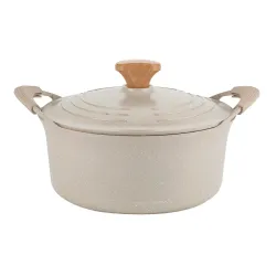 Garnek aluminiowy FLORINA Oslo 28CM 6,7L Kremowy