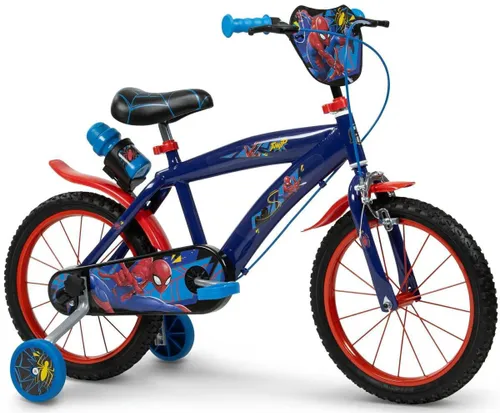 Rower dziecięcy HUFFY Spider-Man 16 cali dla chłopca Niebieski