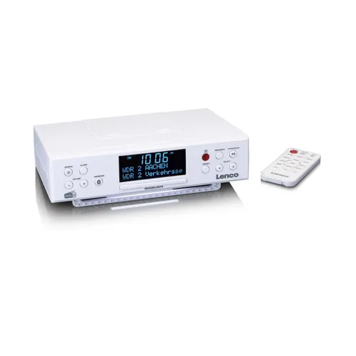 Radioodbiornik Lenco KCR-190WH Radio FM DAB+ Bluetooth Biały