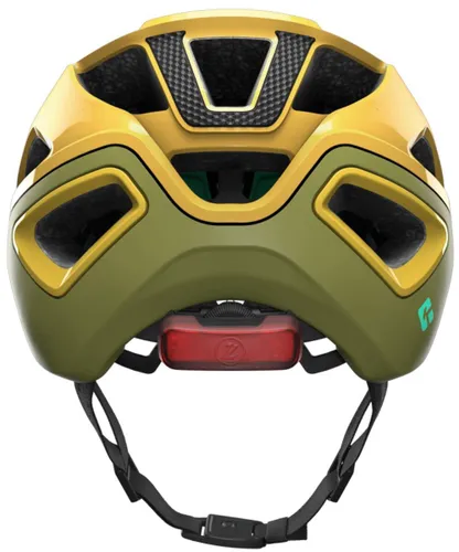 Kask rowerowy LAZER Jackal KinetiCore Złoto-zielony MTB (rozmiar L)