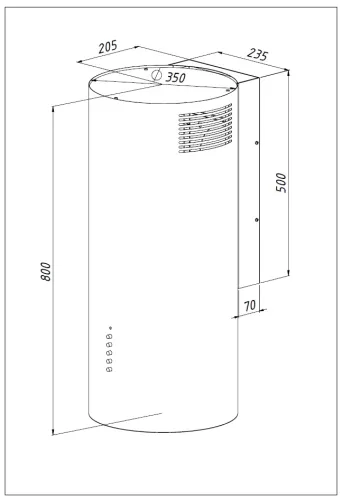 Okap Akpo WK-4 Balmera WL Slim Inox