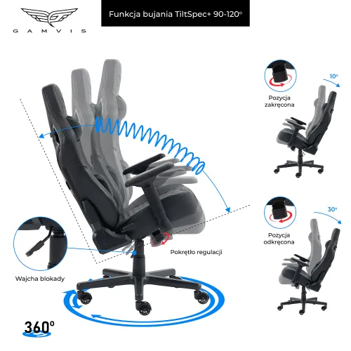 Fotel GAMVIS Elite 2.0 XL Basic Czarny