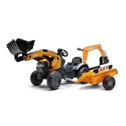 Falk Traktor Na Pedały Case Z Łyżką Koparką I Przyczepą 2-5 Lat