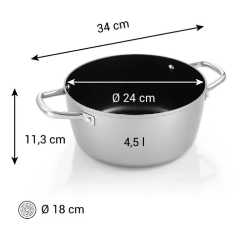 TESCOMA GrandCHEF 4,5 l - garnek ze stali nierdzewnej