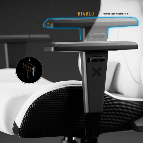 Fotel DIABLO CHAIRS X-One 2.0 Prime Biało-czarny