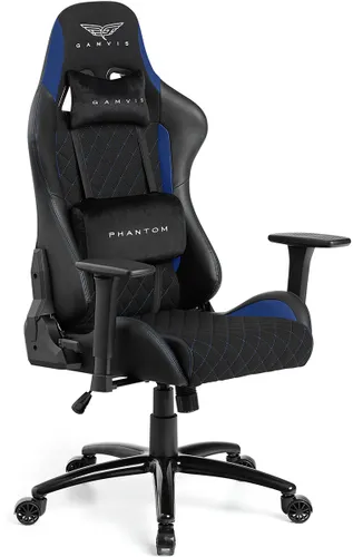 Fotel GAMVIS Phantom Large Czarny (niebieskie elementy)