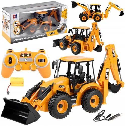 Zdalnie sterowany samochód COIL auto RC pilot koparka JCB pojazd metal żółta