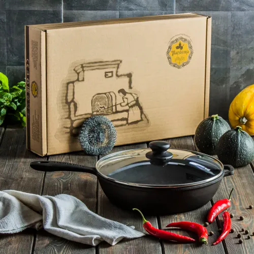 Patelnia żeliwna z pokrywką MAYSTERNYA IRON 26 cm