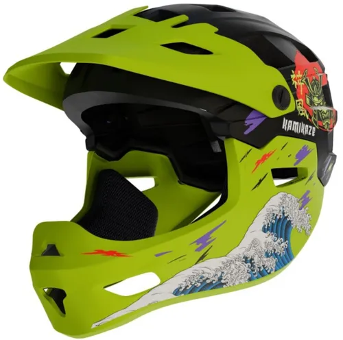 Kask KAMIKAZE Ronin Zielony Full Face (rozmiar S)