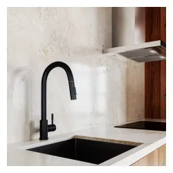 Bateria Globalo Loretio Black 1.1 Czarny mat Stal nierdzewna