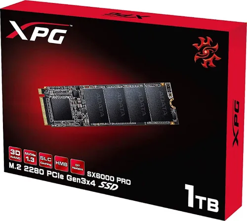 ADATA XPG SX6000 Pro SSD 1 TB M. 2 2280 PCI-E x4 Gen3 NVMe SSD (ASX6000PNP-1TT-C)