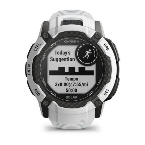 Smartwatch Garmin Instinct 2X Solar 50mm GPS Biały