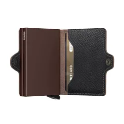 RFID Cep Cüzdanı Twinwallet Secrid Saffiano-brown