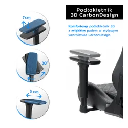 Fotel GAMVIS Phantom Large Pikowany Czarny