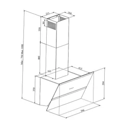 Okap Amica OKS6541S Czarny