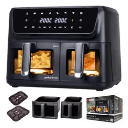 Air Fryer Frytkownica beztłuszczowa ELDOM FR220 Dualo 11l z podwójnym koszem i okienkiem do obserwacji postępów gotowania