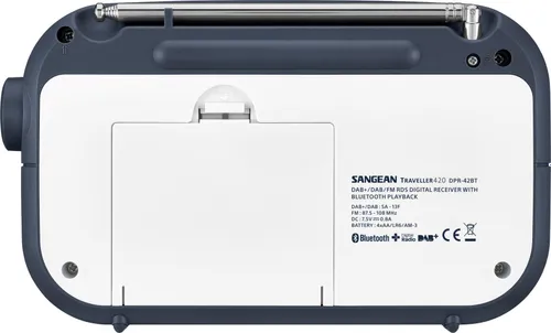 Радиоприемник SANGEAN TRAVELLER 420 DPR-42BT FM-радио DAB + Bluetooth белый и синий