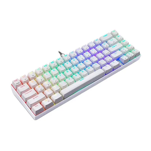 Klawiatura mechaniczna Motospeed CK67 RGB Blue Switch Biały