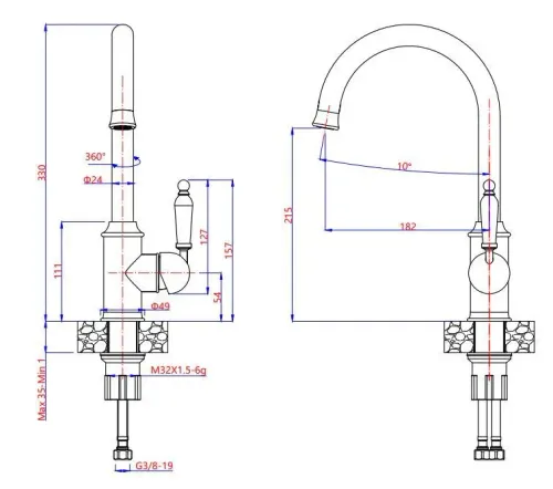 Bateria Quadron 3623504_ PVDG1 Rachel Złoty Stal szlachetna