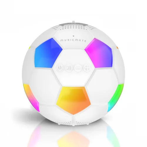 Głośnik Bluetooth Musicmate MM-SB40-W FootballWave LED 5W Biały