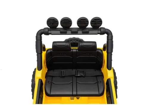 Auto Na Akumulator Jeep Rubicon 2X200W 24V Eva Skóra LED Pilot Radio MP3