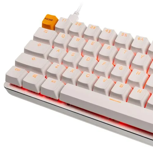 Klawiatura mechaniczna Glorious GMMK Compact White Ice Edition - Gateron Brown - biały