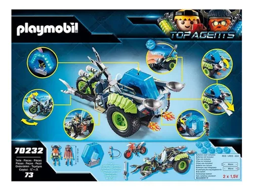 PLAYMOBIL 70232 Top Agents buzlu üç tekerlekli bisiklet