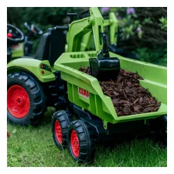 Falk Traktor na Pedały Claas Axos 330 z Koparką i Przyczepą 3-7 lat