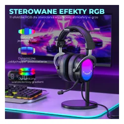 Słuchawki przewodowe z mikrofonem Fifine AmpliGame H16 Nauszne Czarny