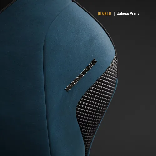 Fotel Diablo Chairs X.One Prime, Normal Size, Meta Ocean Gamingowy Do 140kg Tkanina Niebieski